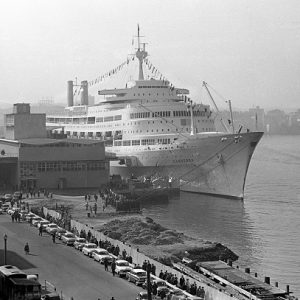 Canberra Cruise Ship Circular. Quay 1961